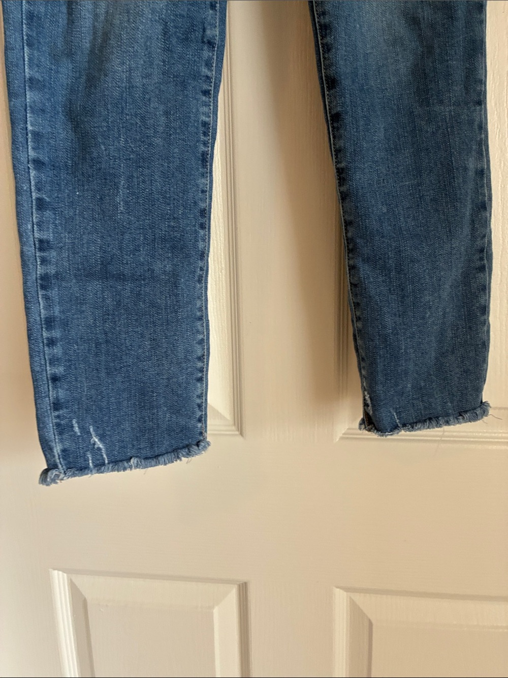PAIGE Hoxton Slim High Rise Raw Hem Jeans - Size 25 - Picture 8 of 8